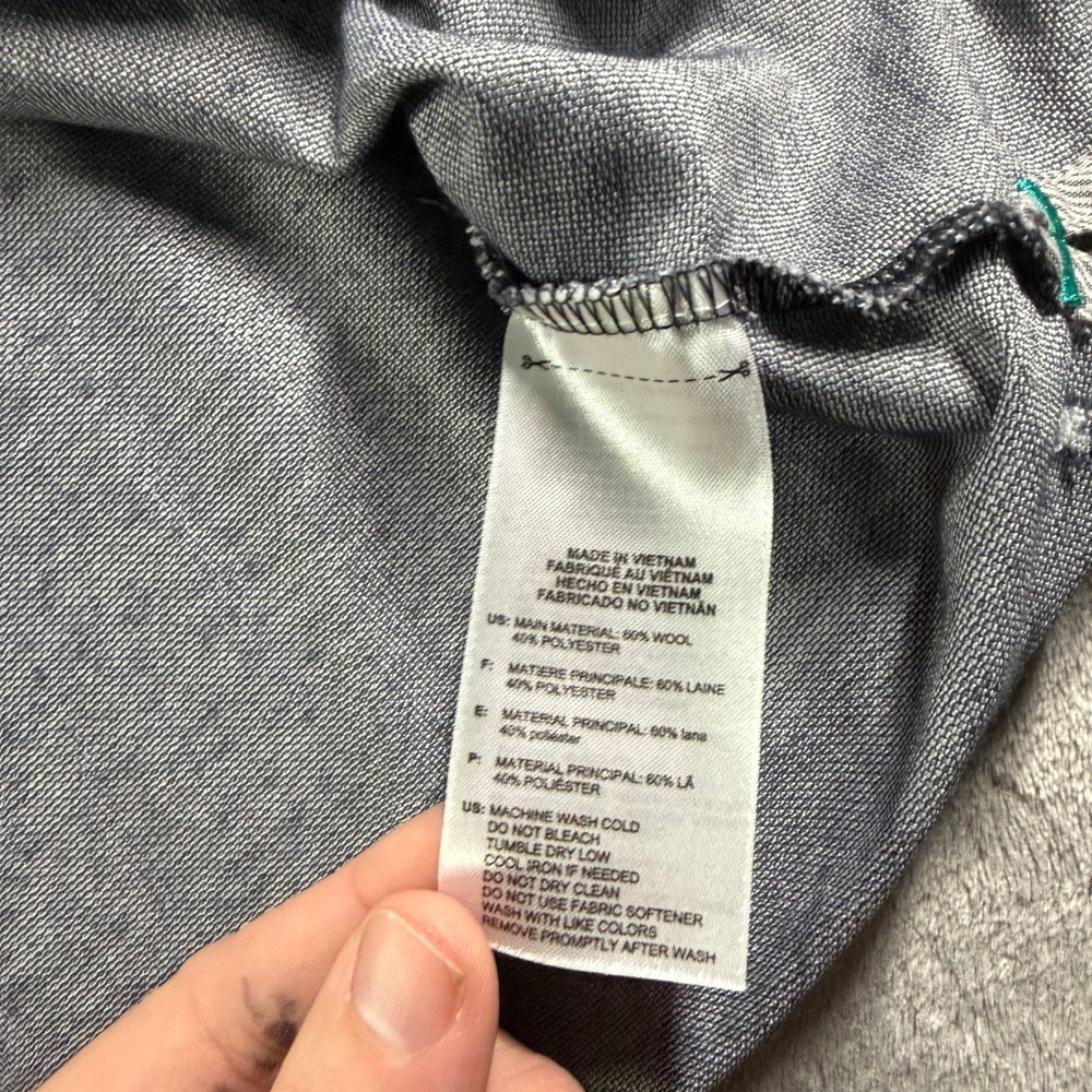 Adidas adiPure Wool Blend Crest Logo Polo Shirt Mens L Gray Cohasset Golf Club - Picture 6 of 15